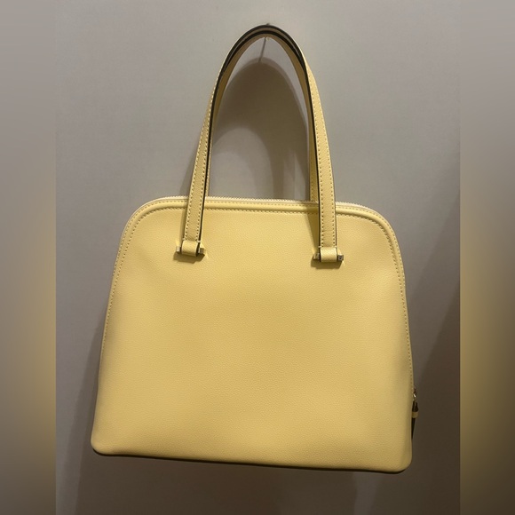 NWOT  Kate Spade Maise Medium Dome Satchel Pebbled Patterson Bag Yellow - Picture 5 of 13